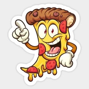 Happy Pepperoni Pizza Sticker